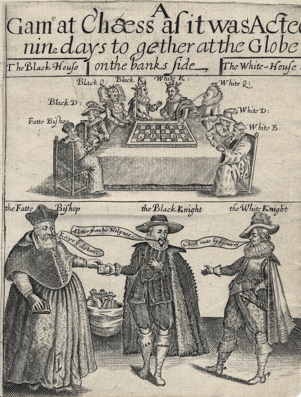 Original title page for A Game at Chess, 1624. Folger Shakespeare Library. Public Domain. Original title page for A Game at Chess, 1624. Folger Shakespeare Library. Public Domain.Folger Shakespeare Library. Public Domain.