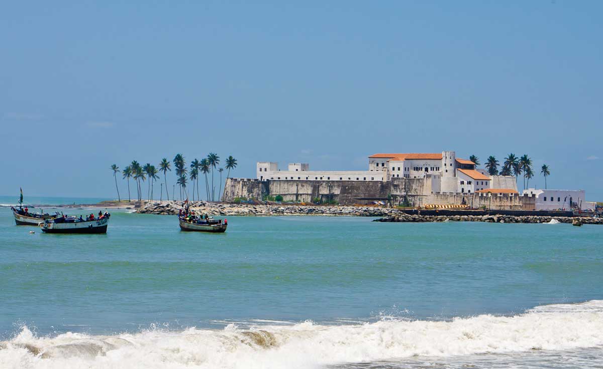 Elmina Castle, Ghana, photographed in 2012. Wiki Commons/sixthofdecember. Elmina Castle, Ghana, photographed in 2012. Wiki Commons/sixthofdecember.