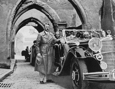 Adolf Hitler pays a visit to the Landsberg prison ten years after his release, June 1934. United States Holocaust Memorial Museum, courtesy of Richard Freimark.