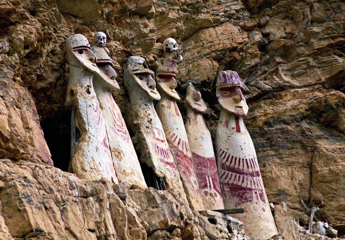 Chachapoya sarcophagi, Peru. Alamy. Chachapoya sarcophagi, Peru. Alamy.